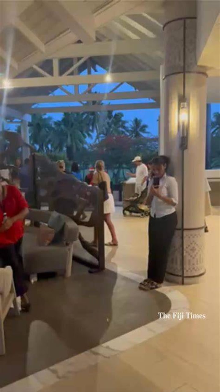 Extravaganza: Guests were being treated to a lavish spread in a huge marquee erected on the sprawling gardens out back of the stunning Palm Beach residence on the morning after the flashy oceanfront nuptials